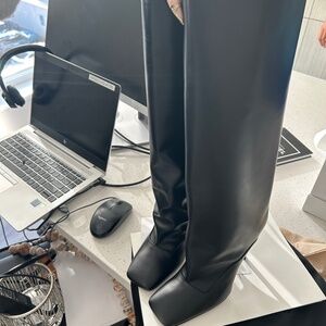 The Attico Sienna leather knee-high boots